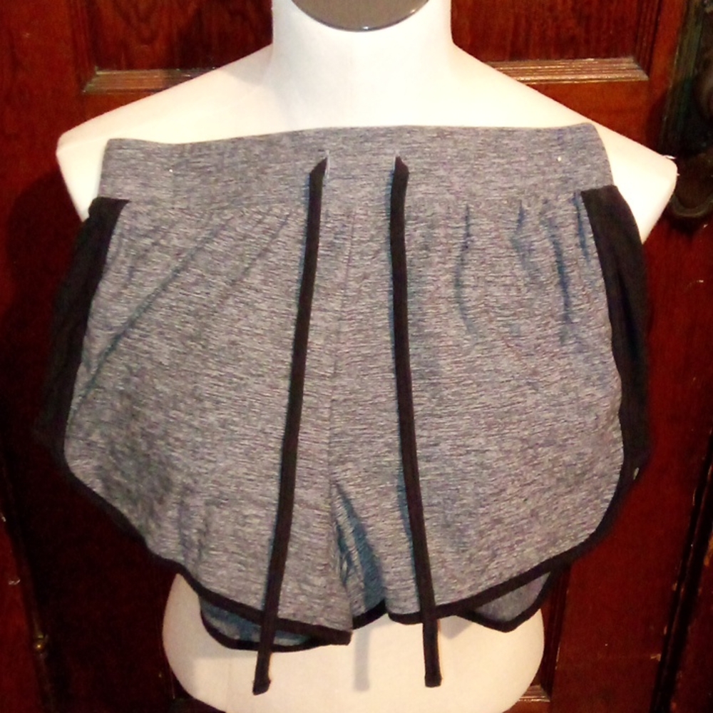 Grey and black shorts
